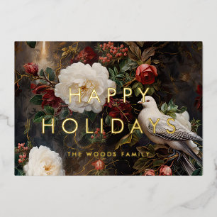 Dark Elegant Vintage Minimalist Happy Holidays