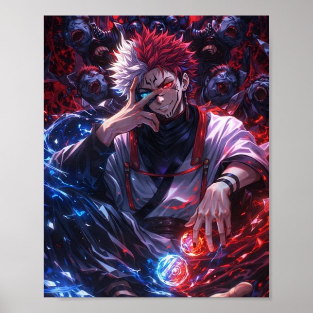 Dark Elemental Sorcerer Poster – GOJOXSUKUNA (Front)
