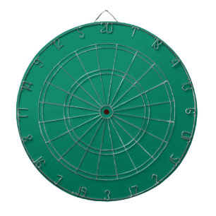 Dark Emerald Green Blue Solid Colour Design  Dartboard