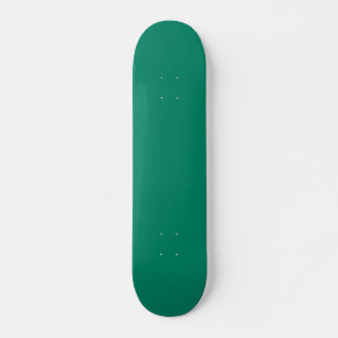 Dark Emerald Green Blue Solid Colour Design Skateboard