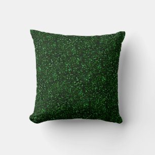 Dark Emerald Green Glitter Cushion