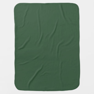 Dark Emerald Green Solid Colour Baby Blanket