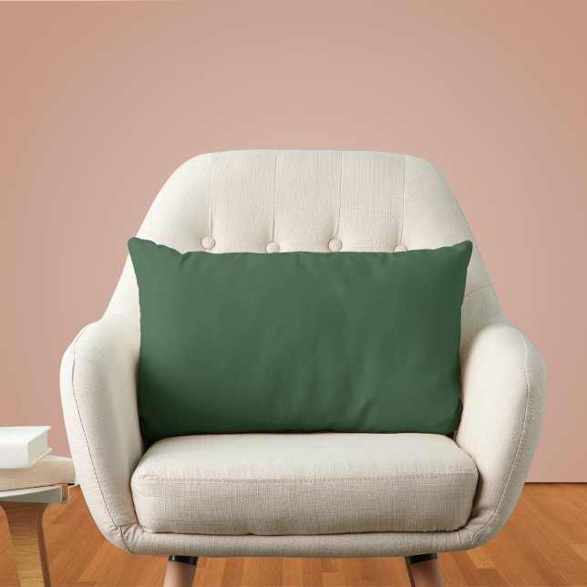 Dark Emerald Green Solid Colour Lumbar Cushion (Creator Uploaded)