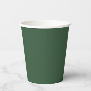 Dark Emerald Green Solid Colour Paper Cups