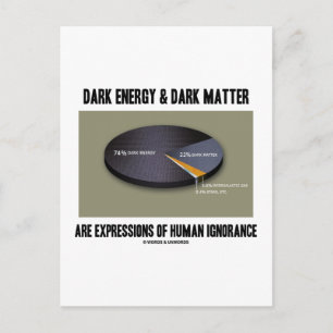Dark Energy & Dark Matter Expressions Ignorance Postcard