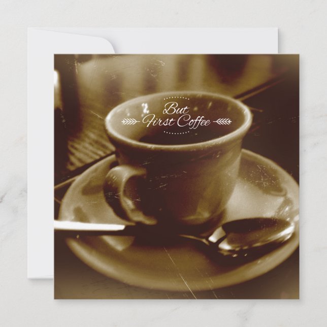 Dark espresso  - grunge   coffee quote (Front)