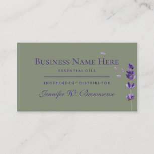 Dark essential oils Lavender Purple Business Card