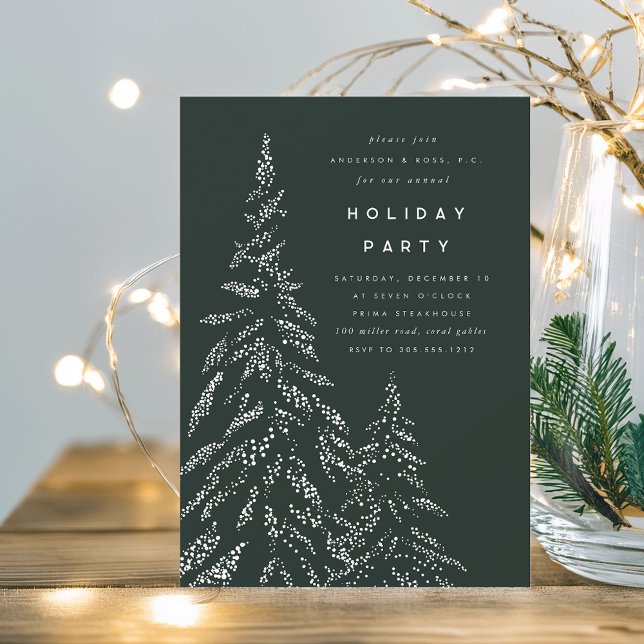 Dark Evergreen Business or Corporate Holiday Party Invitation (Creator Uploaded)