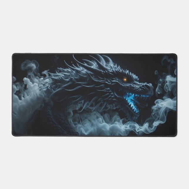 Dark Evil Smoky Dragon  Desk Mat (Front)