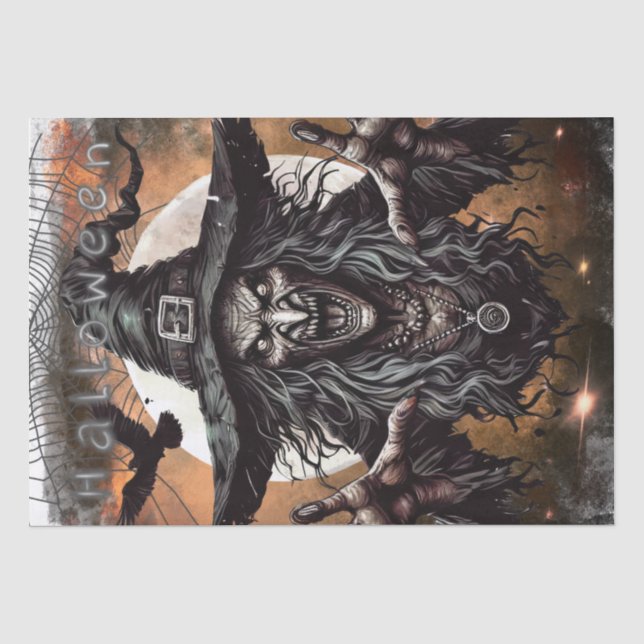 Dark Evil Witch Tissue Paper (Front)