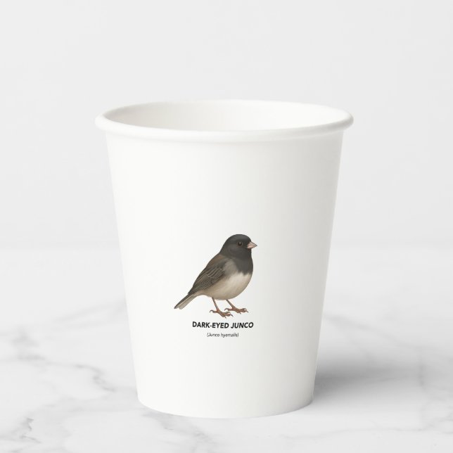 Dark-eyed Junco - Birds of California Paper Cups (Front)