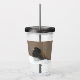 Dark-Eyed Junco Painting - Original Bird Art Acrylic Tumbler