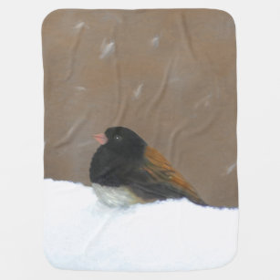 Dark-Eyed Junco Painting - Original Bird Art Baby Blanket