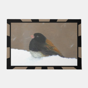 Dark-Eyed Junco Painting - Original Bird Art Doormat