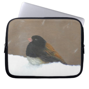 Dark-Eyed Junco Painting - Original Bird Art Laptop Sleeve