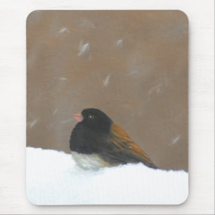 Dark-Eyed Junco Painting - Original Bird Art Mouse Pad