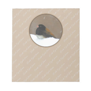 Dark-Eyed Junco Painting - Original Bird Art Notepad
