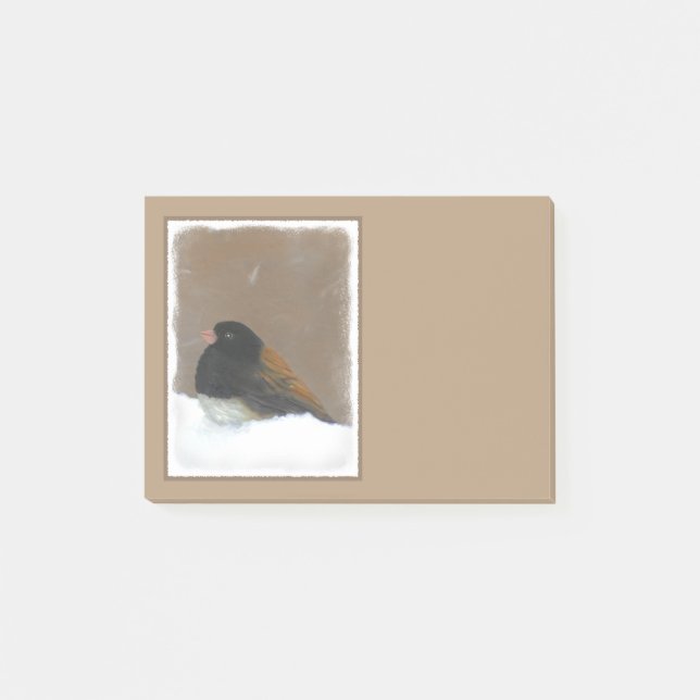 Dark-Eyed Junco Painting - Original Bird Art Post-it Notes (Front)