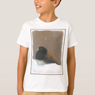 Dark-Eyed Junco Painting - Original Bird Art T-Shirt