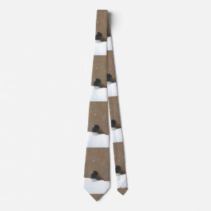 Dark-Eyed Junco Painting - Original Bird Art Tie