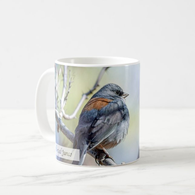 Dark-eyed Junco Psalm 62:5 KJV Coffee Mug (Front Left)