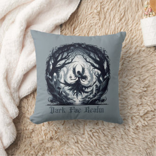 Dark Fae in magical forest  Cushion