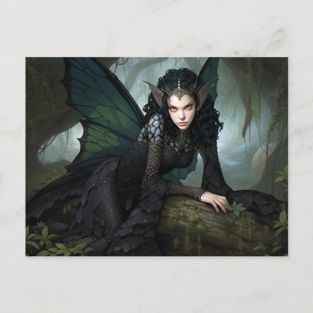 Dark Fairy Fantasy Art Postcard (Front)