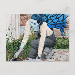 Dark Fairy Gardener Gardening Fantasy Art Postcard