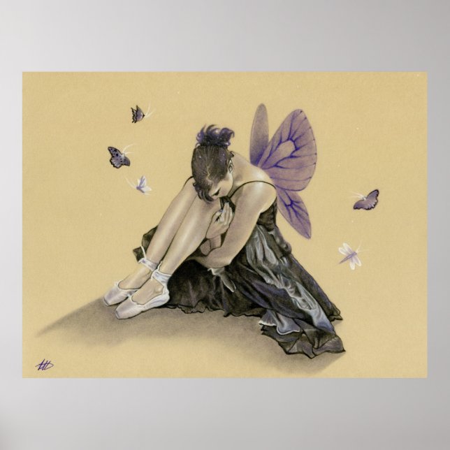 Dark Fairy purple wings Poster (Front)
