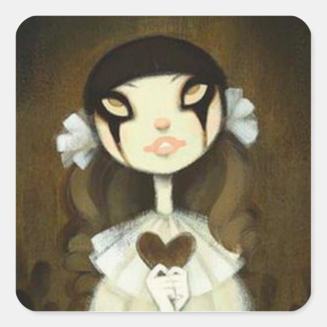 Dark Fairy Tale Character 1 Square Sticker (Front)