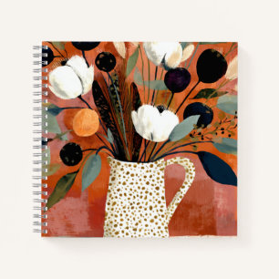 Dark Fall Sprigs Speckled Pitcher Notebook