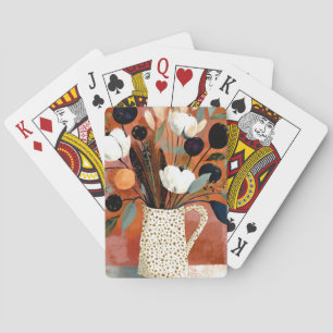 Dark Fall Sprigs Speckled Pitcher Playing Cards