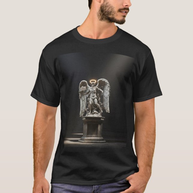 Dark Fallen Angel Statue\Gothic Cathedral T-Shirt (Front)
