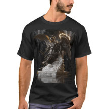 Dark Fallen Angel Statue\Gothic Cathedral T-Shirt