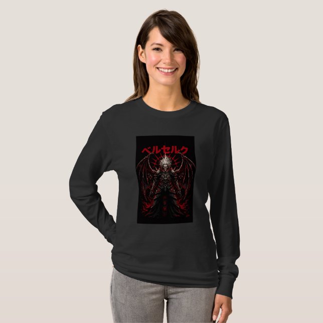 Dark Fantasy Anime Long Sleeve T-Shirt (Front Full)