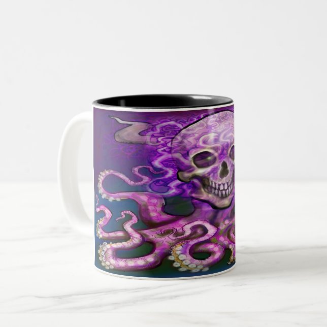 Dark Fantasy Art Two-Tone Coffee Mug (Front Left)