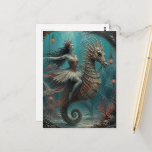Dark Fantasy Ballerina Mermaid Postcard