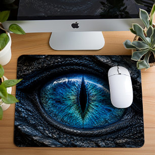 Dark Fantasy Blue Dragon Eye  Mouse Pad