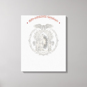 Dark Fantasy Canvas Print — Broken Tavern Emblem