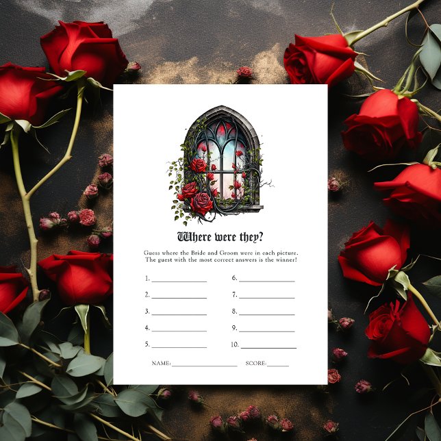 Dark Fantasy Castle Window Gothic Wedding Invitation (Creator Uploaded)