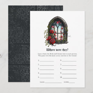 Dark Fantasy Castle Window Gothic Wedding Invitation