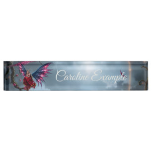 Dark Fantasy Fairy Queen with Butterfly Wings Nameplate