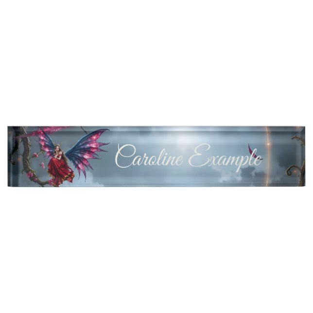 Dark Fantasy Fairy Queen with Butterfly Wings Nameplate (Front)