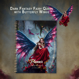 Dark Fantasy Fairy Queen with Butterfly Wings Planner