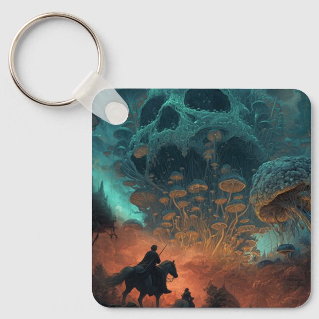 Dark Fantasy Forest Key Ring (Front)