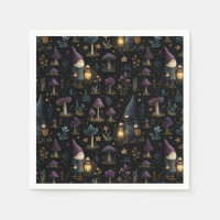 Dark Fantasy Gnome and Mushroom Pattern
