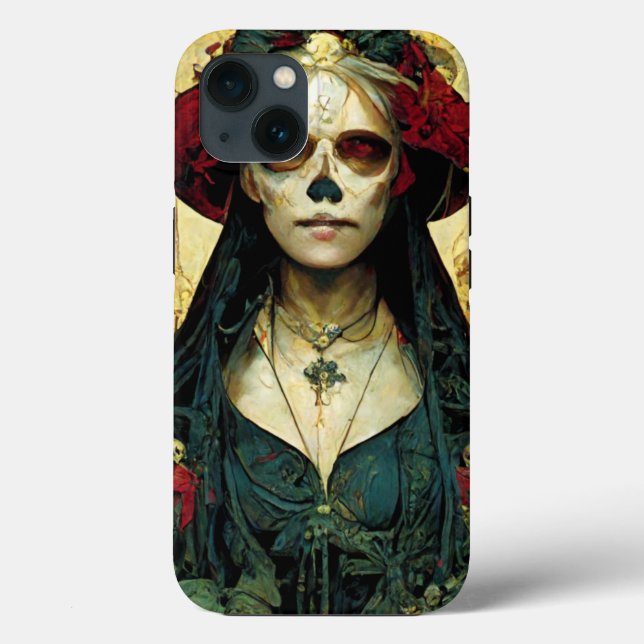 Dark Fantasy Gothic Skull Woman Case-Mate iPhone Case (Back)