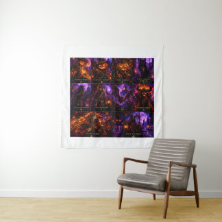 Dark Fantasy Gothic Witch & Halloween Tapestry