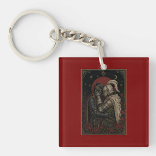 Dark Fantasy Knight Lovers Bedroom Wall Decor Key Ring