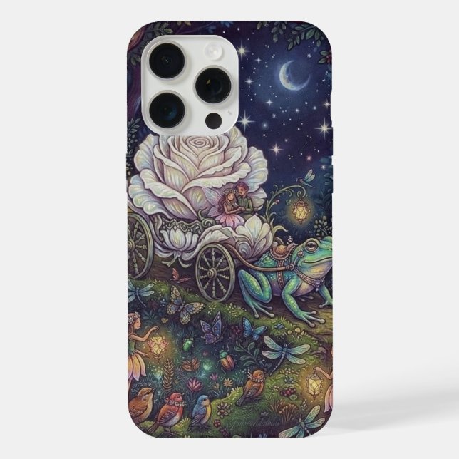 Dark Fantasy Midnight Fairy Forest Whimsical Gothi iPhone Case (Back)